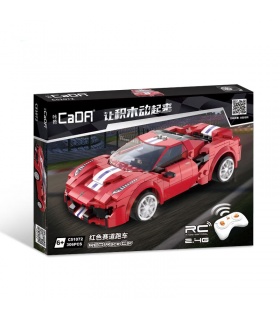 CADA C51072 488 Voiture de sport de course rouge Télécommande Blocs de construction