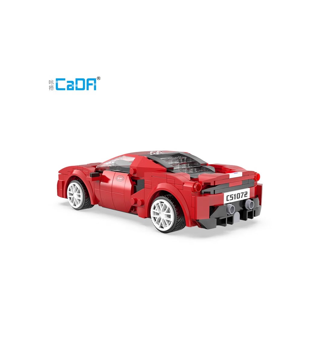 CADA C51072 488 Red Race Sports Car Remote Control Building Blocks Toy Set  