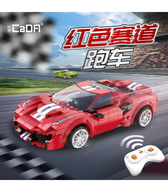 CADA C51072 488 Red Race Sports Car Remote Control Building Blocks Toy Set