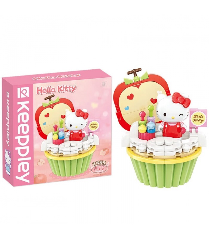 Keeppley K20813 Ensemble de jouets de blocs de construction de tasse à gâteau Hello Kitty