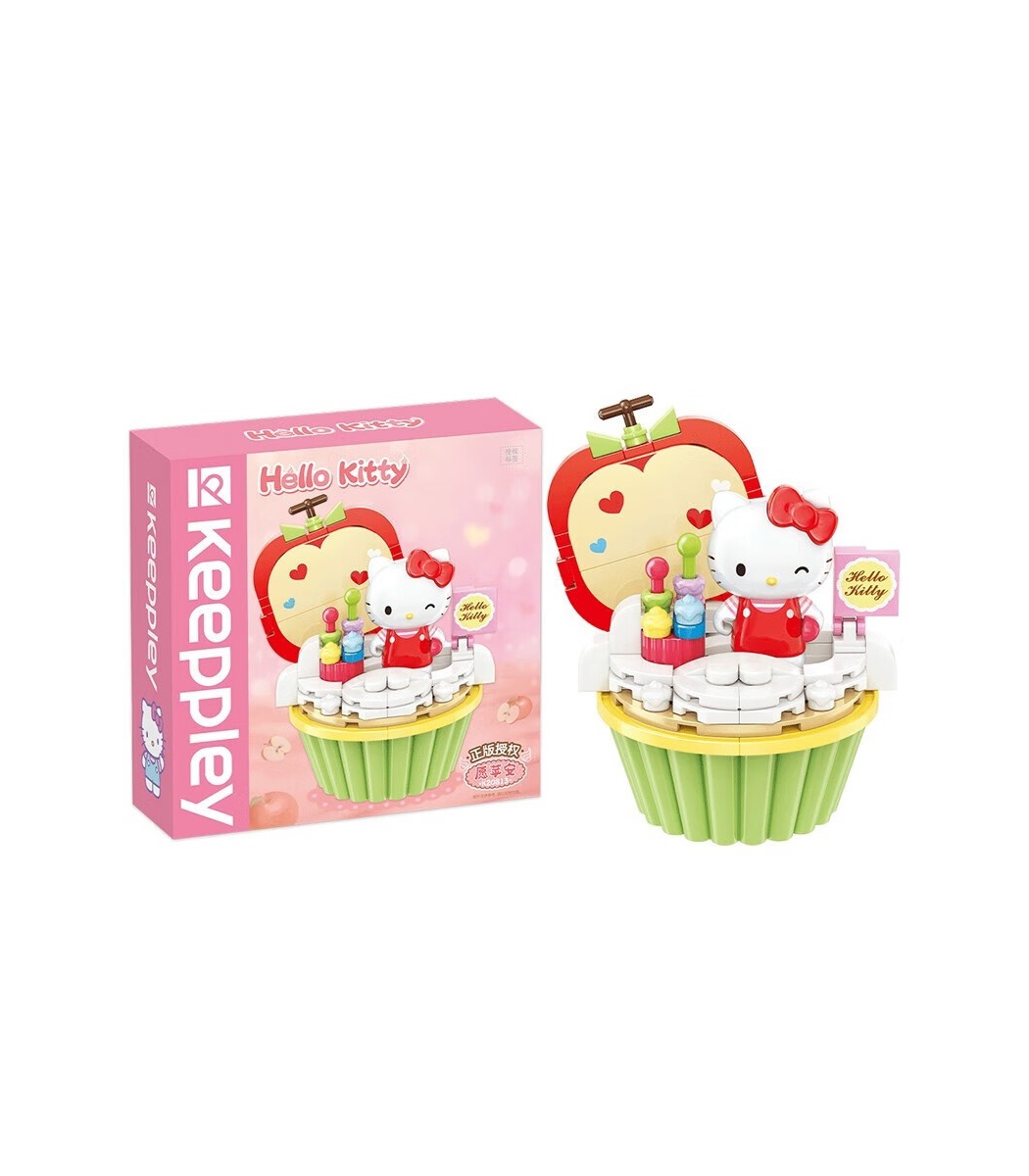 Keeppley K20813 Hello Kitty Cupcake Sanrio série blocs de construction ensemble de jouets