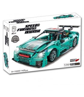 KBOX 10229 Serie mecánica GTR Juego de juguetes de bloques de construcción de automóviles deportivos