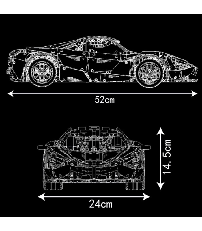 MOLD KING 13167 マクラーレン 720 スポーツカー メカニカル シリーズ ビルディング ブロックおもちゃセット