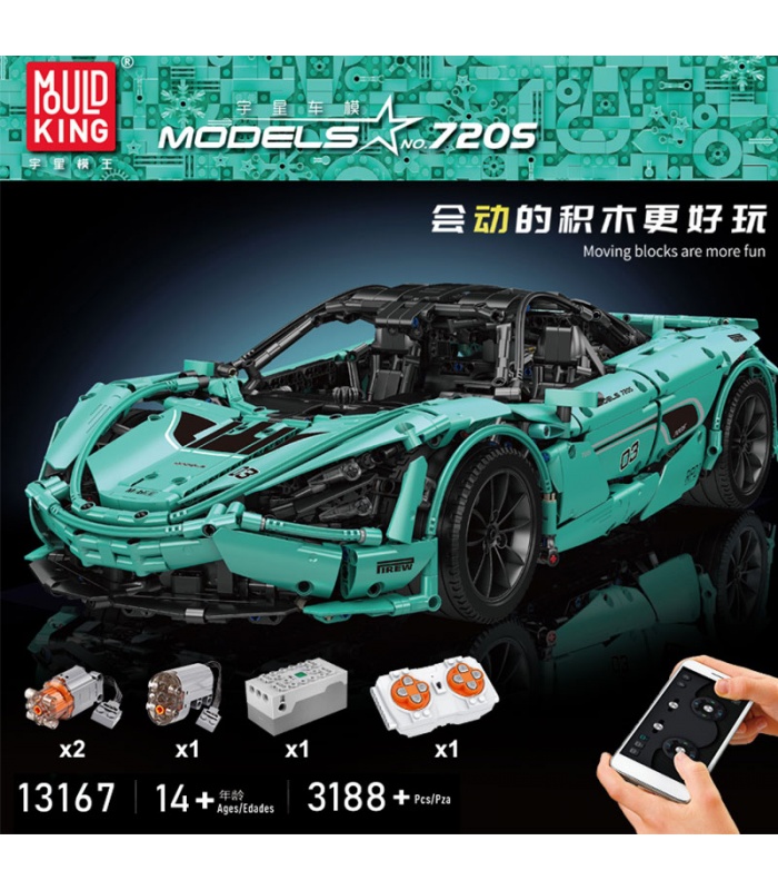 MOLD KING 13167 McLaren 720 Sports Car Mechanical Series Bausteine Spielzeugset