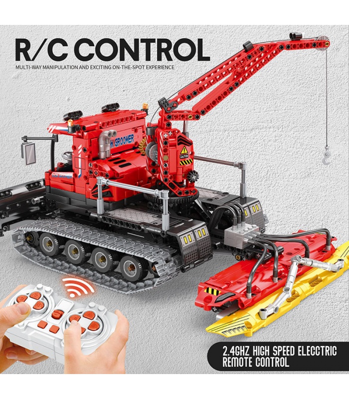 REOBRIX 22019 Snow Leveling Vehicle Technology Machinery Series Bausteine Spielzeugset