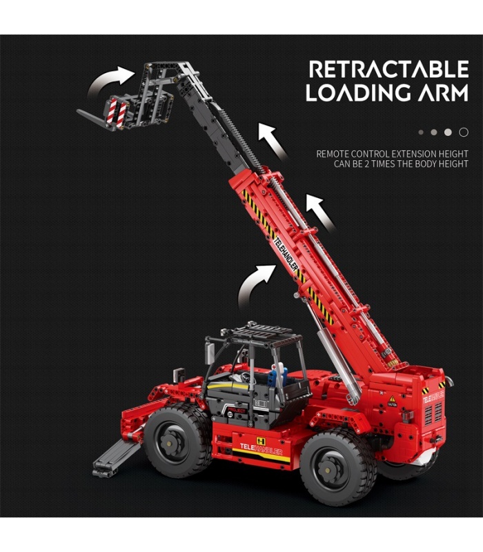 REOBRIX 22020 Telescopic Forklift Truck Technology Machinery Series Building Blocks Toy