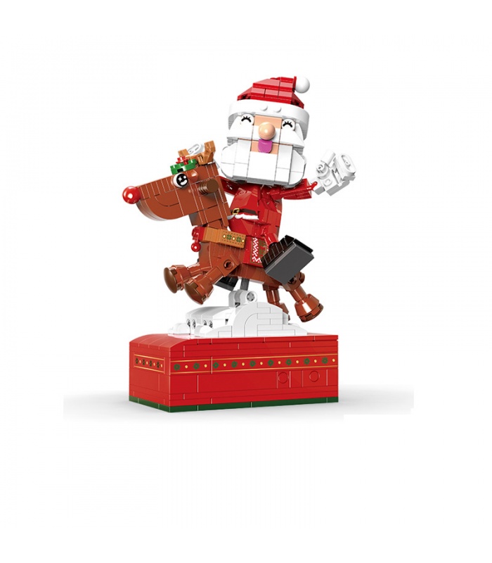 XINGBAO18019クリスマスサンタクロースオルゴールビルディングブロックおもちゃセット