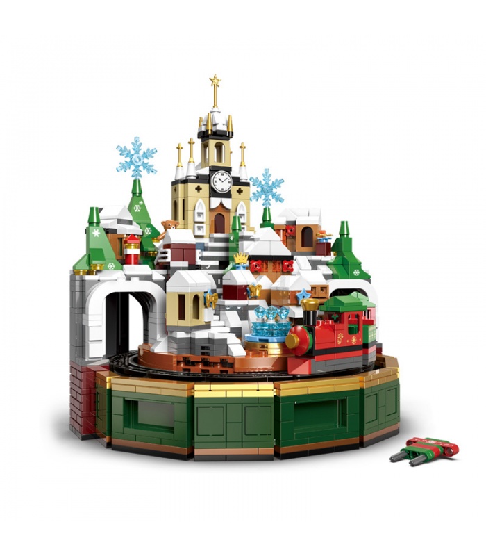 XINGBAO 18020 Merry Christmas Castle Music Box Building Block Toy Set