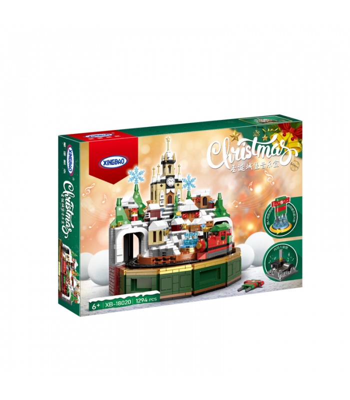 XINGBAO18020メリークリスマス城オルゴールビルディングブロックおもちゃセット