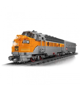 Mould King 12018 USA EMD F7 WP Diesel Locomotive Building Blocks Toy Set