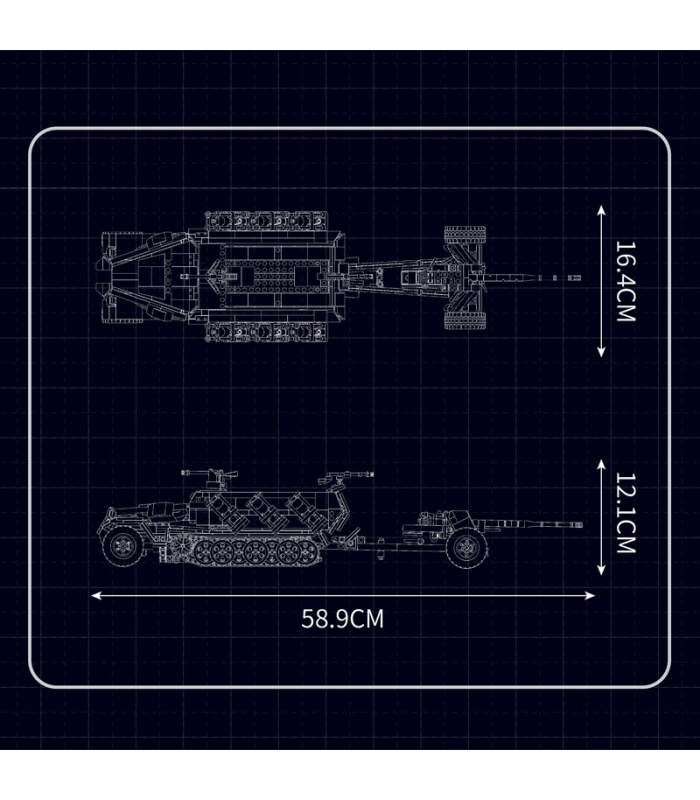 MOLD KING 20027 하프트랙 SD.KFZ.251/1 빌딩 블록 장난감 세트