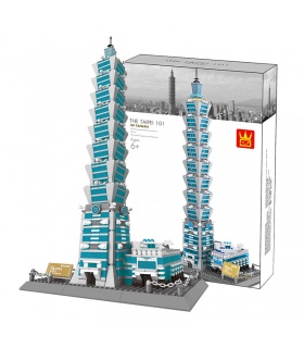 WANGE Architecture 타이페이 101 3D 모델 5221 빌딩 블록 장난감 세트