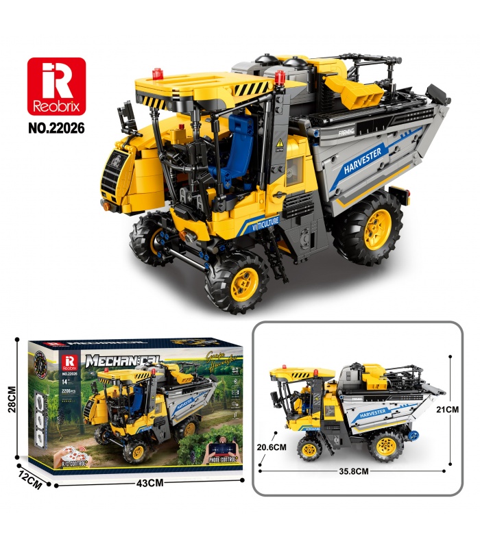 Reobrix 22026 ブドウ収穫機 リモコン ビルディングブロック おもちゃセット