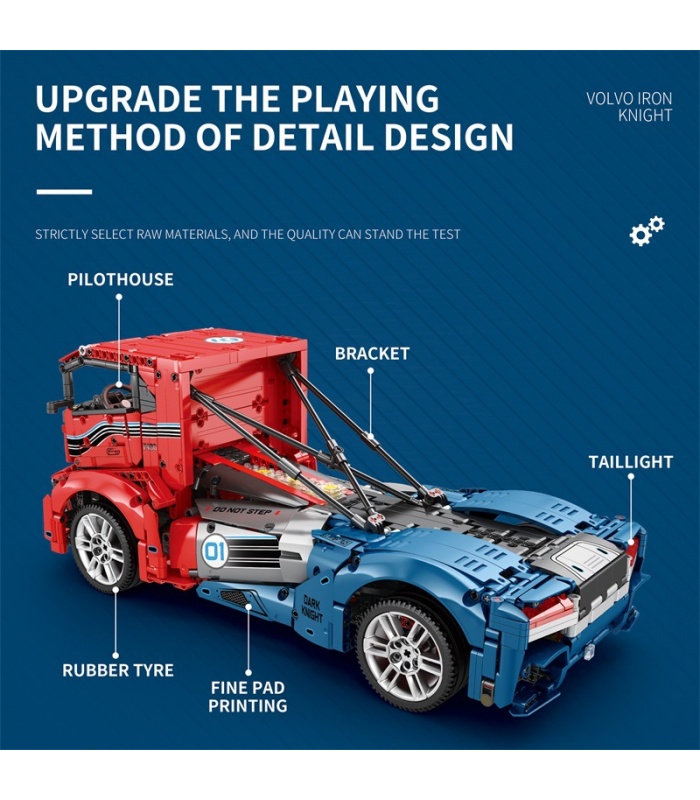 Reobrix 11008 Volvo Iron Knight Truck Ferngesteuertes Baustein-Spielzeugset