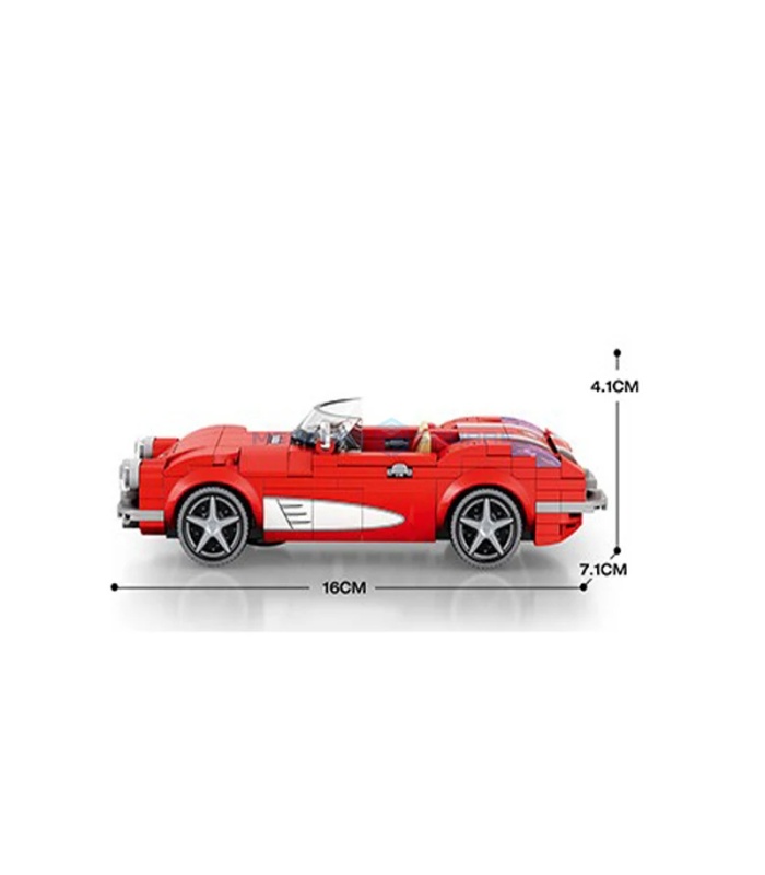 Ensemble de jouets de construction de voiture Chevrolet Corvette C1 Reobrix 808