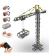 Juego de bloques de construcción de juguete con control remoto y grúa torre Mould King 17004