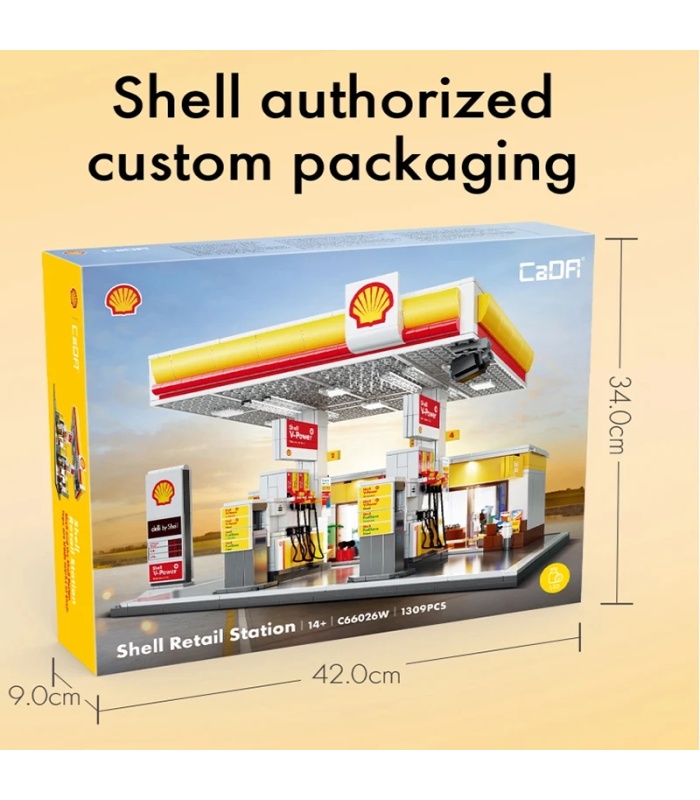 CADA C66026 Shell Gas Station Building Blocks Toy Set ...