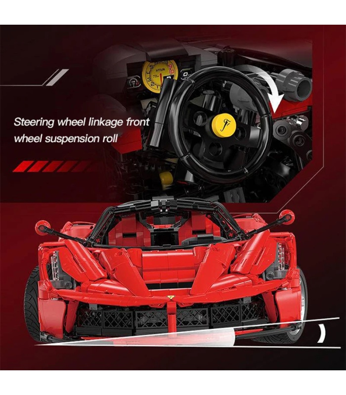 CADA C61505 Laferrari Viva Hypercar Red Racing Car Building Blocks Toy Set