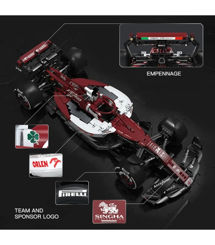 CADA C64005 Alfa Romeo F1 Team ORLEN C42 Building Blocks Toy Set