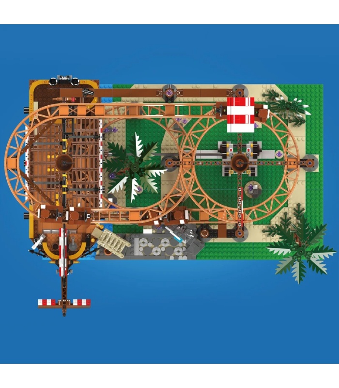 Juego de bloques de construcción de montaña rusa de doble hélice MOULD KING 11013