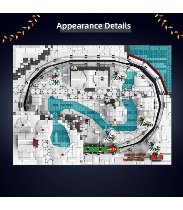 Juego de bloques de construcción de tren navideño Wonderland de MOULD KING 12029