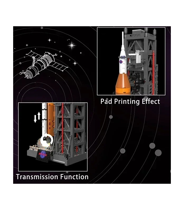 Custom DK 7007 Moon Landing Space Launch System Building Blocks Toy Set