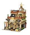 Juego de bloques de construcción de juguete de cafetería retro europea JIE STAR 89120