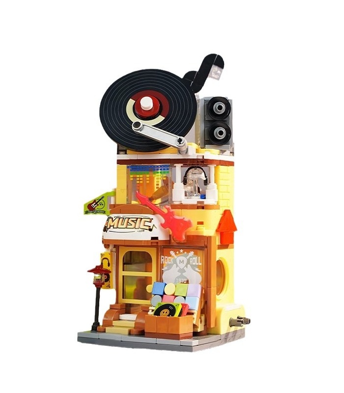Set de bloques de construcción Keeppley K28028: Tienda de instrumentos musicales y discos de vinilo.