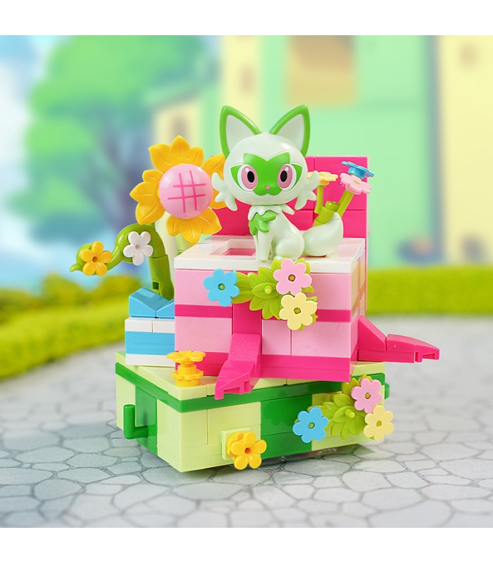 Coffret cadeau Keeppley K20264 Sprigatito - Jeu de construction de voitures en blocs de construction