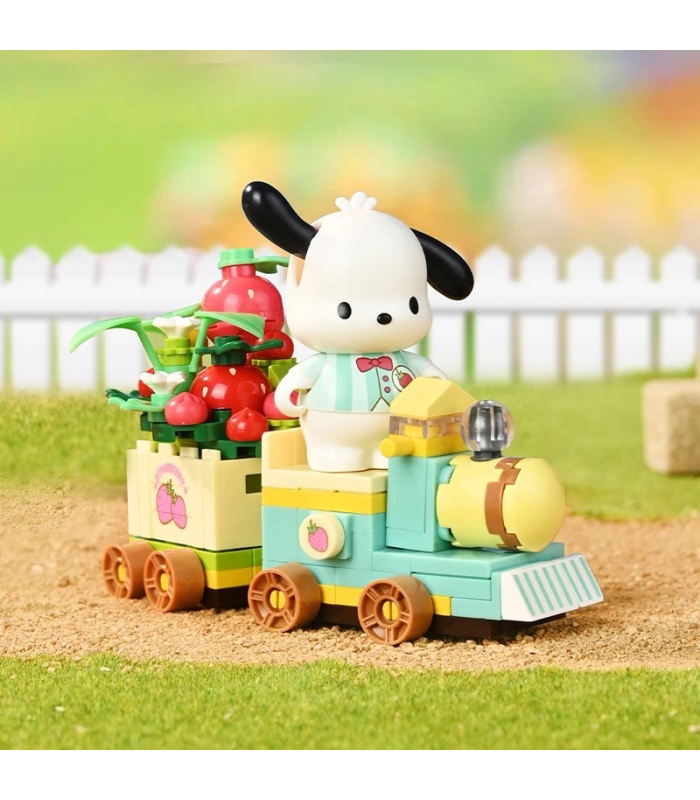 Keeppley K20866 Jeu de construction Strawberry Express Pochacco Sanrio Strawberry Town