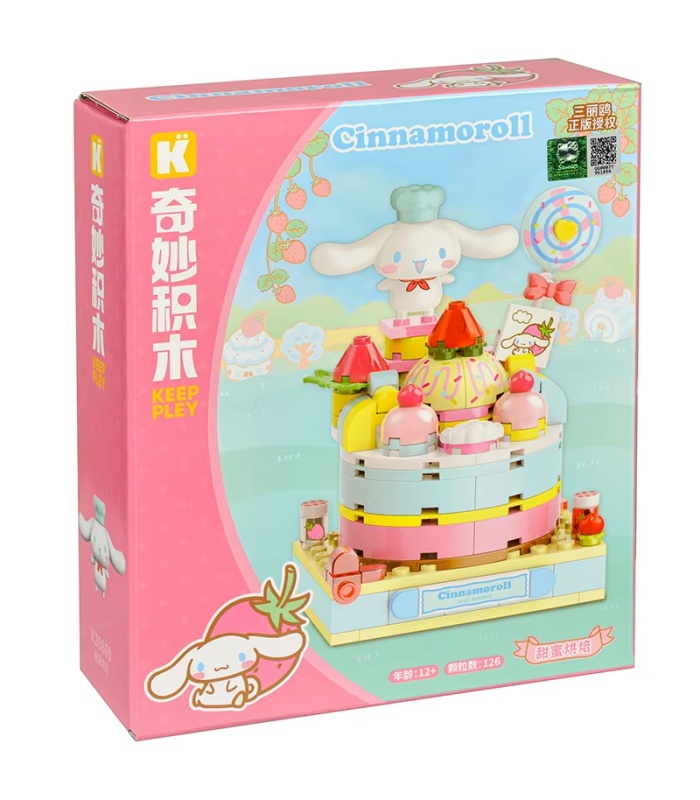 Keeppley K20869 Sweet Baking Cinnamoroll Sanrio Strawberry Town Building Blocks Toy Set