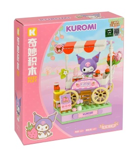 Set de bloques de construcción Keeppley K20870 Strawberry Shop Kuromi Sanrio Strawberry Town