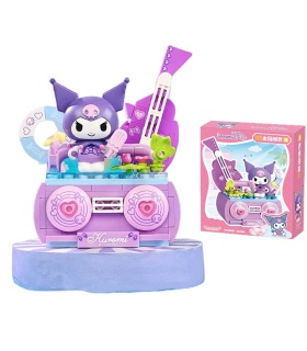 Keeppley K20874 Retro Radio Kuromi Building Blocks Toy Set