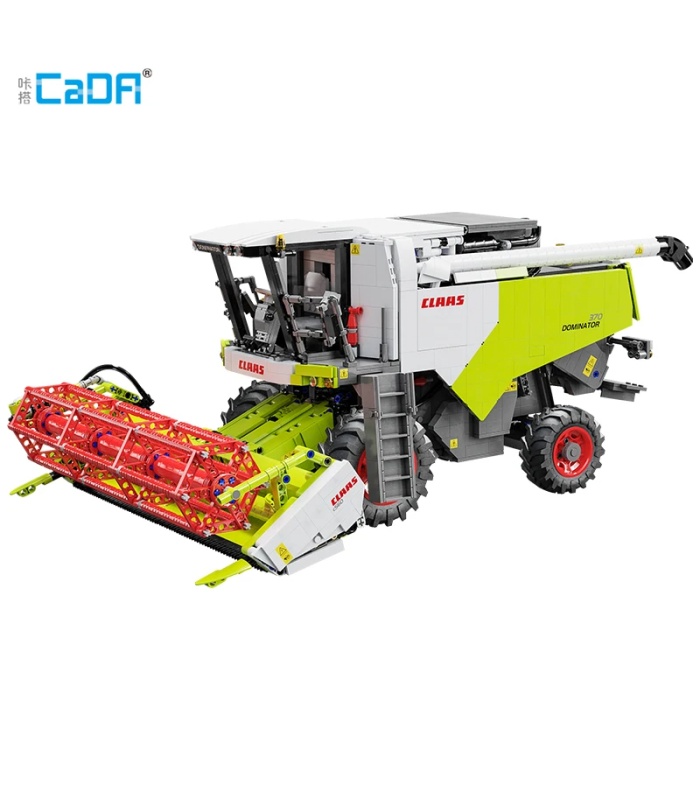 Juego de bloques de construcción con control remoto de la cosechadora combinada CaDA C61508 CLAAS Dominator 370.