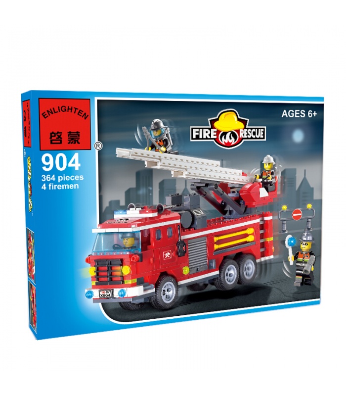 ENLIGHTEN 904 Bausteine für drei Brücken-Feuerwehrautos