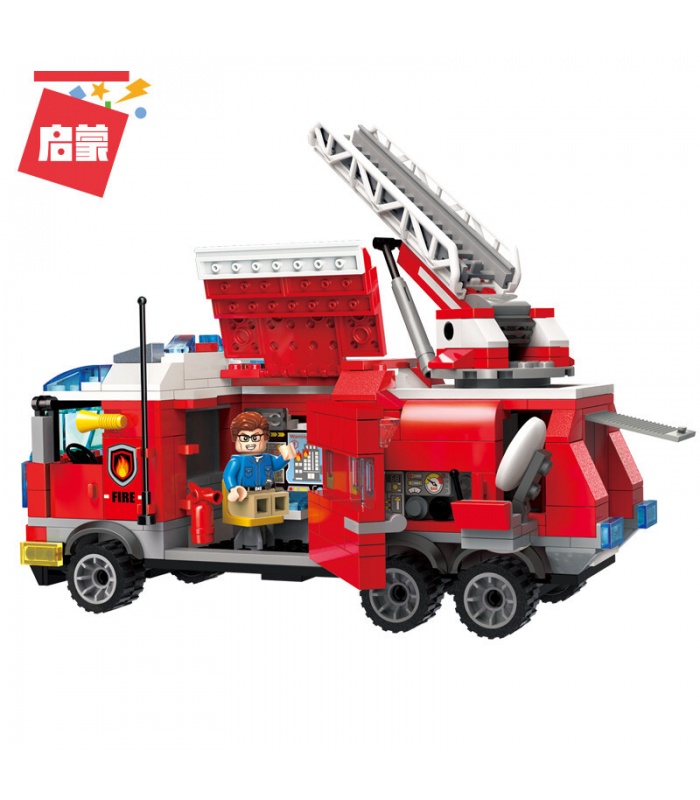 ENLIGHTEN 2807 Fire Command Truck Building Blocks Set