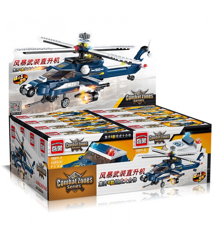 ENLIGHTEN 1801 Storm Armed Helicopter Building Blocks Set