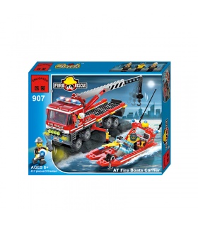 ENLIGHTEN 907 AT Fire Boats Carrier Building Blocks Set