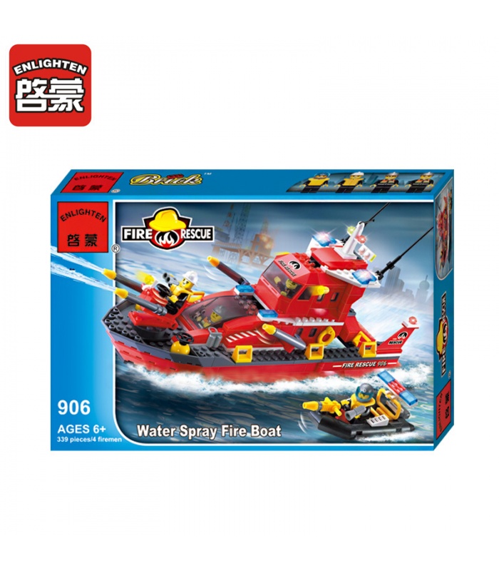 ENLIGHTEN 906 Water Spray Fire Boat Building Blocks Set