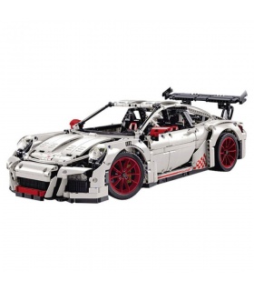 Custom White Porsche 911 GT3 RS Technic Building Bricks Set