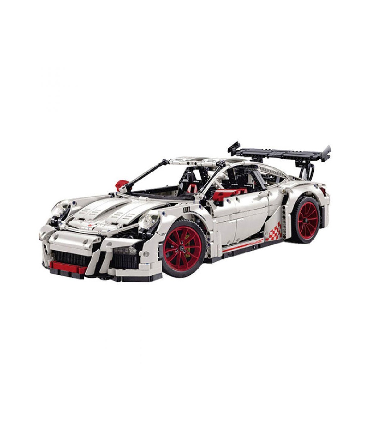 Benutzerdefinierte weiße Porsche 911 GT3 RS Technik Bausteine Spielzeug Set
