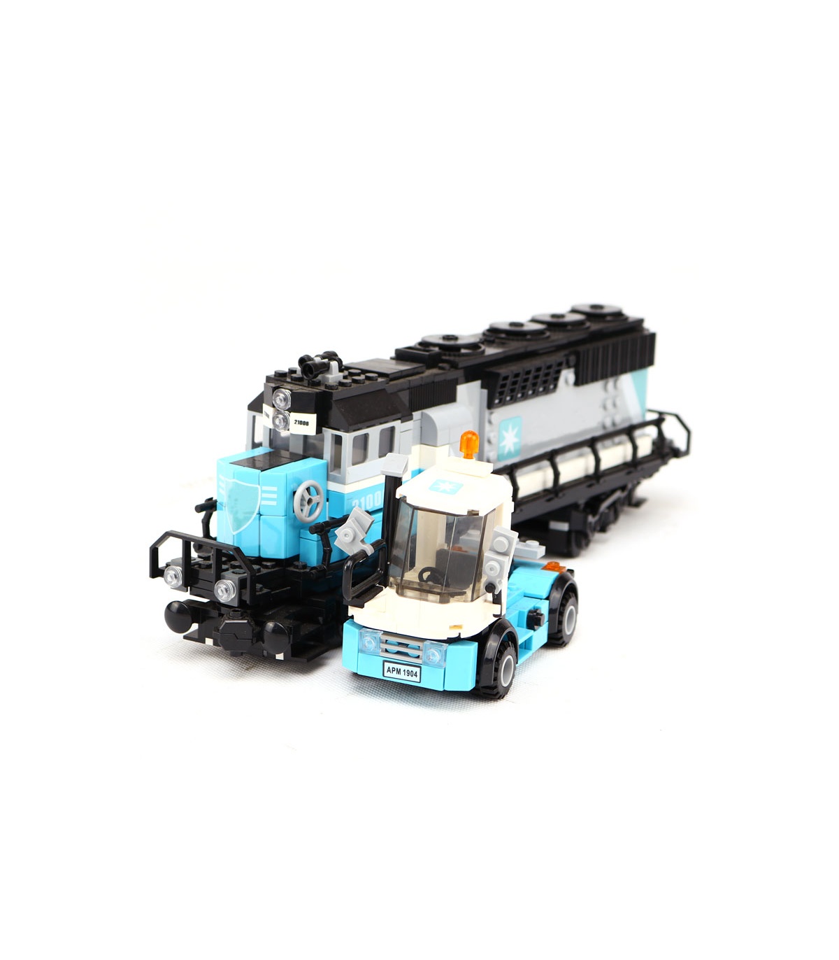 Custom Maersk Train Compatible Building Bricks Set 1234 Pieces