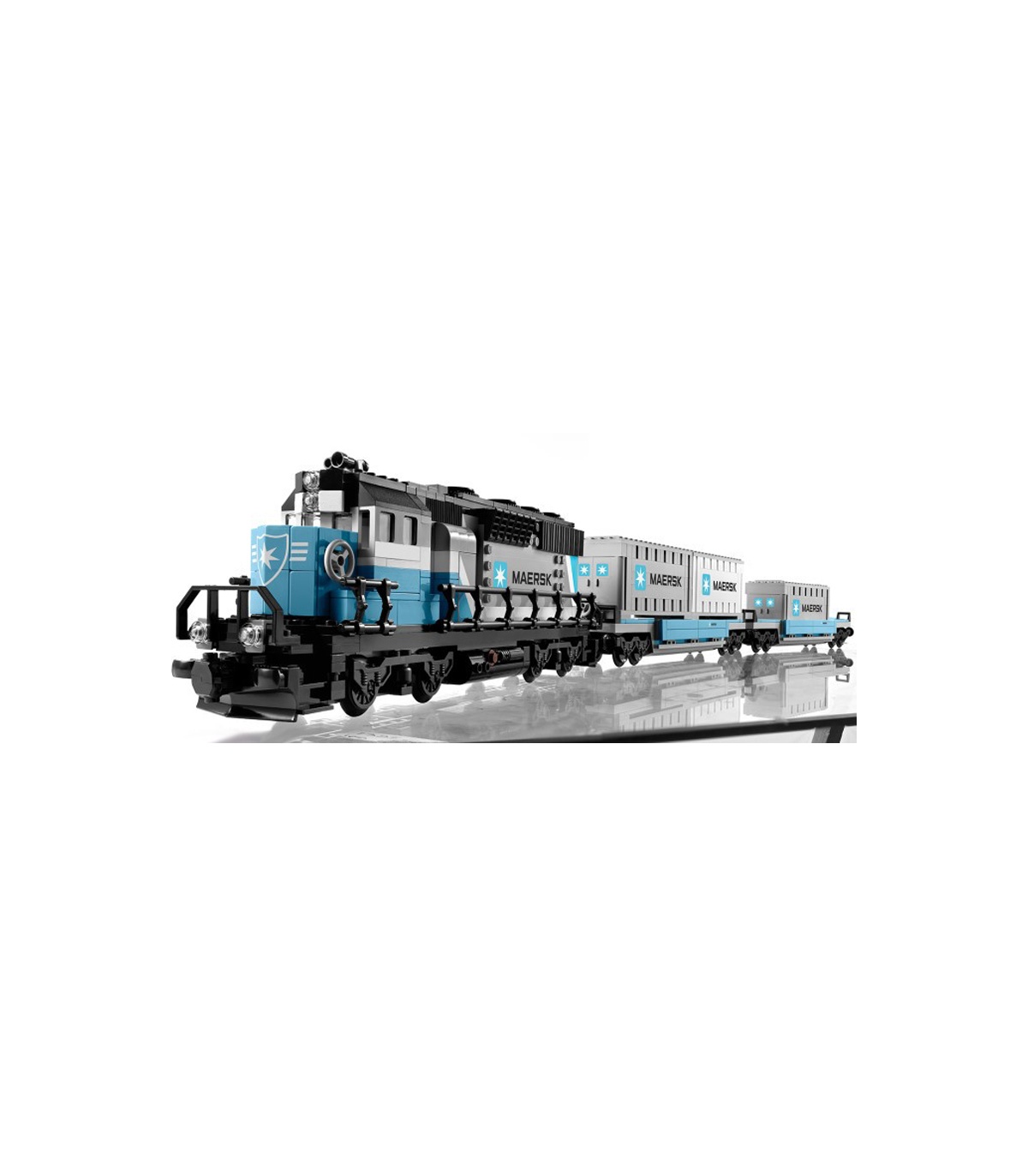 Custom Maersk Train Compatible Building Bricks Set 1234 Pieces