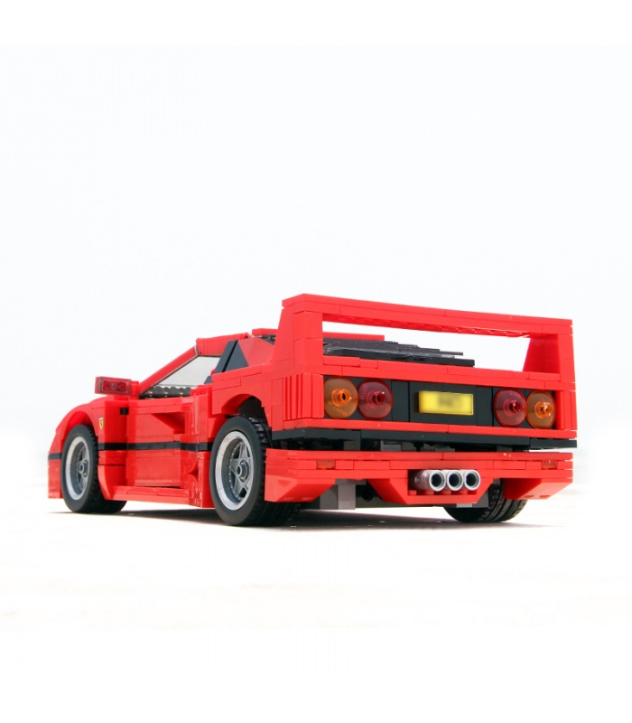 Custom Red F40 Sports Car Building Bricks Toy Set 1158 Pieces