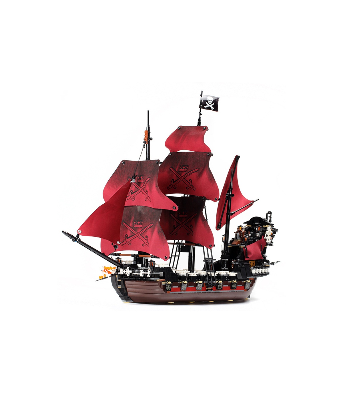 Pirates of Caribbean Black Beard Building Blocks Queen Anne's Revenge Brick Toys 
