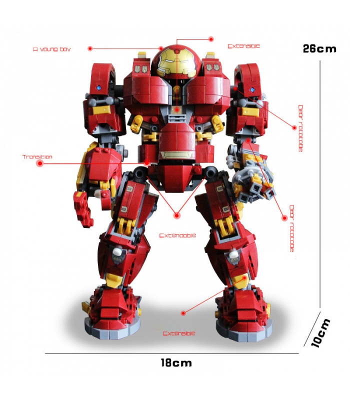 カスタムのHulkbuster:Ultron版のブ玩具セット1527個