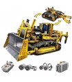Benutzerdefinierte Technologie Motorisierte Bulldozer kompatible Bausteine Spielzeug Set 1384 Stück