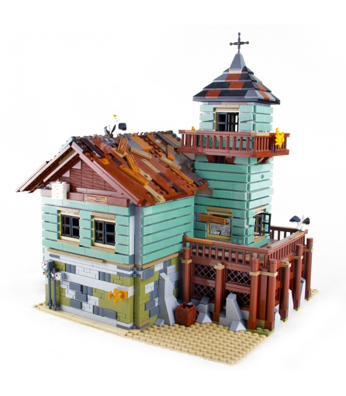 Custom Ideas Old Fishing Store Compatible Building Bricks Toy Set