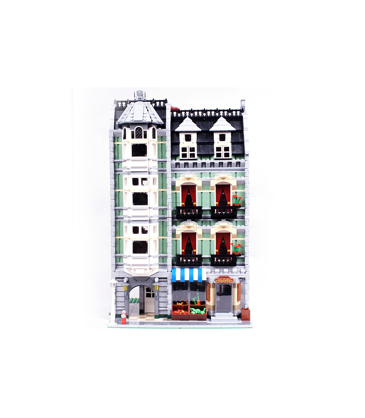 City Building Blocks Sets Creator 15008 Green Grocer Store Street Model Kids Toy 