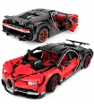 Custom Red Bugatti Chiron Compatible Building Bricks Toy Set